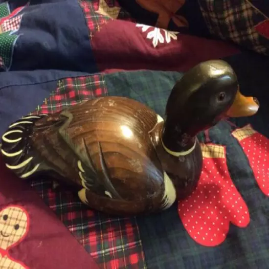 Vintage Hand Carved Wood Mallard Duck Decoy