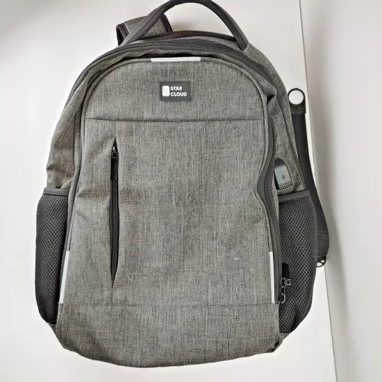 Star Cloud Backpack for 15.6 inch Laptop Water Repellant USB Port - Grey USED