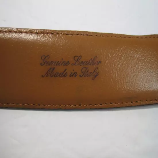 Brooks Brothers Genuine Leather Mens Brown Belt Size 40 Italy