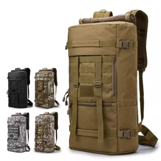 50L Camo Large Backpack Tactical Military Rucksack Gear Assault Pack Camping Bag