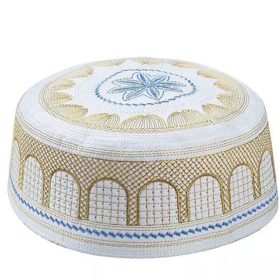 Men Cotton Embroidery Islamic Muslim Turban Hijab Cap Bonnet Jewish Prayer Hats