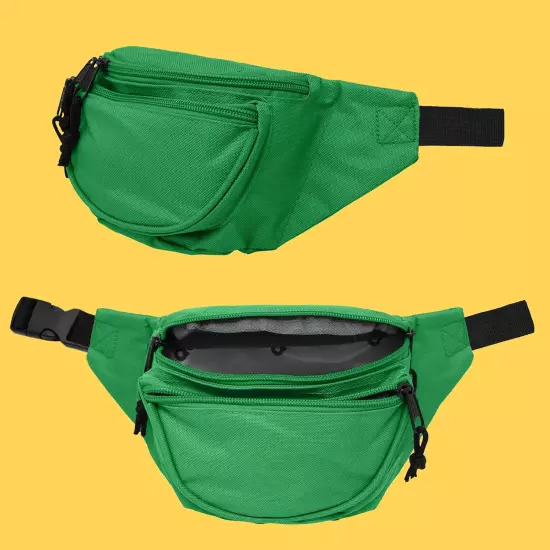 Fanny Pack w/ 3 Pockets Traveling Concealment Pouch Airport Money Bag