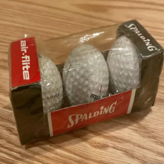 Vintage Air-flite Golf Balls Spalding 1 Sleeve Of 3 Balls