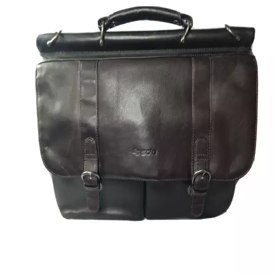 Solo D5353 Warren Executive Leather Briefcase Espresso Retail $182