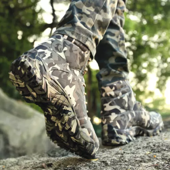 Fashion Military Tactical Combat Boots High Top Camouflage Boots Men