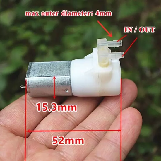 DC 3V 5V 6V Micro Mini 130 Peristaltic Pump Self-priming Liquid Pump Water Pump