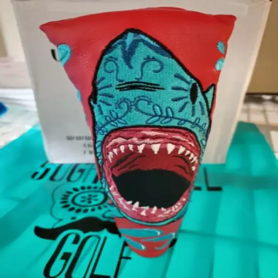 Sugar Skull Golf 2021 Shark Week Putter Cover Blade Golf Headcover New 