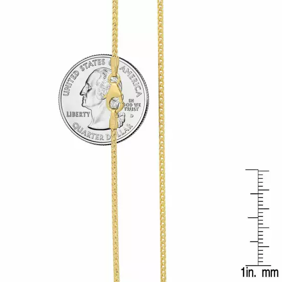 Solid 14k Yellow Gold 1.2mm-3.25mm Franco Chain Necklace Pendant Sz 16"-30"