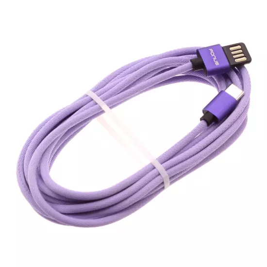 For Samsung Galaxy Z Fold6 - Purple 10ft USB-C Cable Extra Long Fast Charger