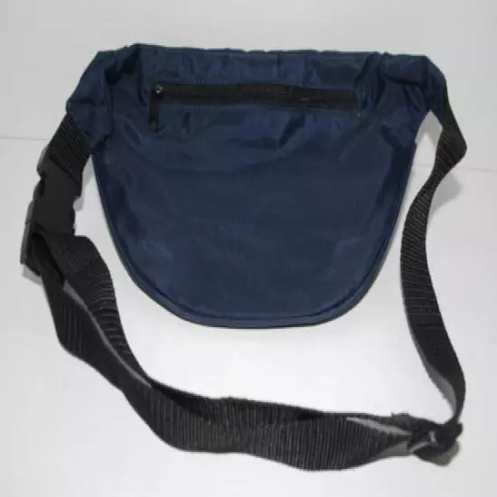 EastSport Fanny Pack Vintage Nylon Navy Blue Black Adjustable Strap Vacation Bag