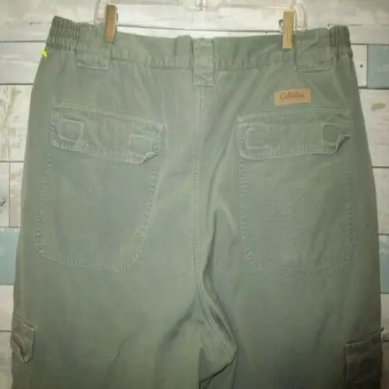 cabela's men amazing warm soft insulated pants size 42 green heavy duty !!!!