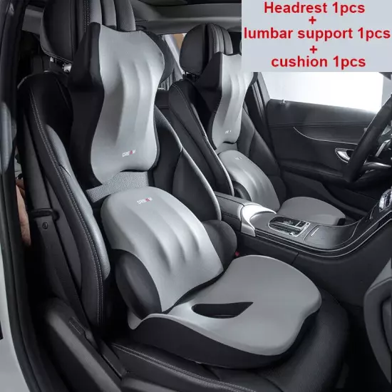 Car Booster Seat Cushion Headrest Lumbar Support Car Neck Pillow Waist Seat Pad