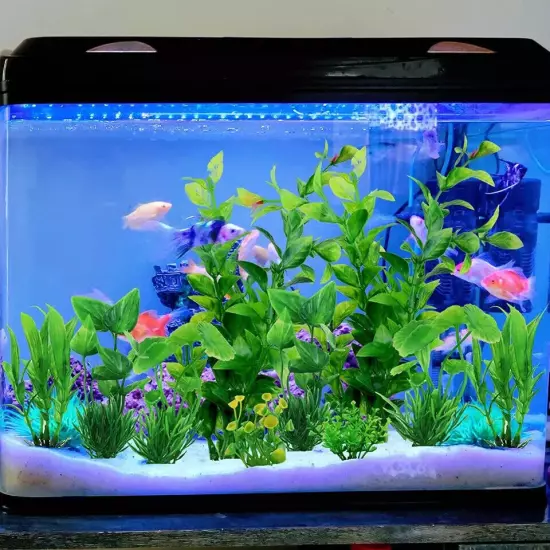 Fish Tank Accessories Green Plants, 10Pcs Green Fish Tank Decorations, Aquarium 