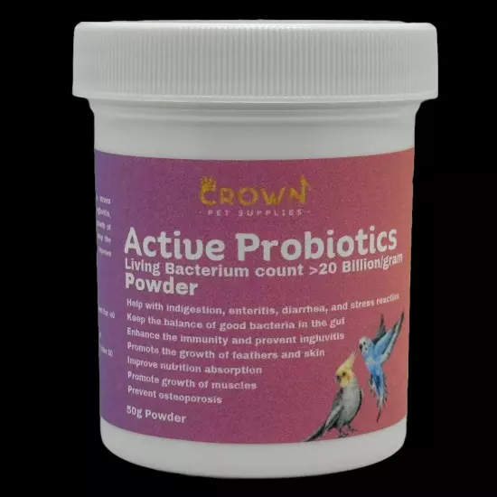 Probiotic 20 Billion Powder, Diarrhea, Nutrition, Growth & Immunity For Birds