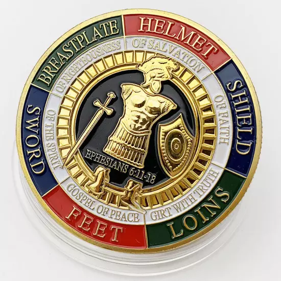 100PCS Put On the Whole Armor Of God Challenge Coin Collection Commemorative