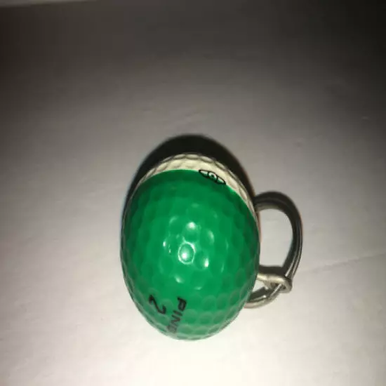 Ping Eye Golf ball WHITE & GREEN Golf RARE Excellent collect keychain