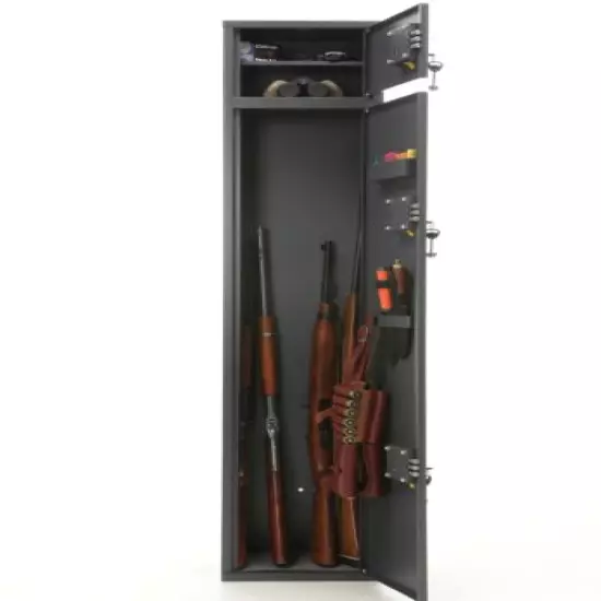 Buffalo 1520 Two Doors Gun Rifle Metal Security Cabinet Safe w/Separate Lock Box