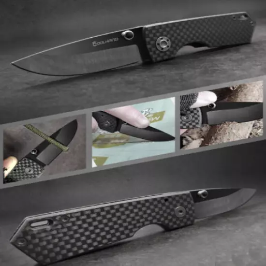 Ultra-light mini Carbon fiber folding knife fruit knife with Ceramic blade