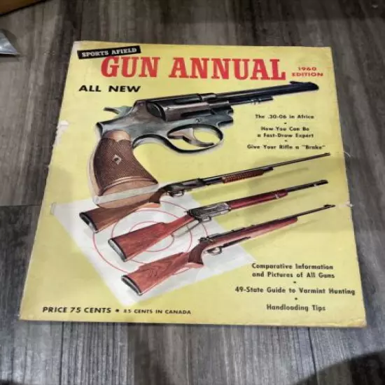 1960 SPORTS AFIELD GUN ANNUAL MAGAZINE-QUITE GRAPHIC-144 PAGES