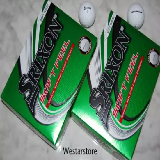 2 DOZEN SRIXON SOFT FEEL White GOLF BALLS FREE 2 Dozen TEES + MARKERS