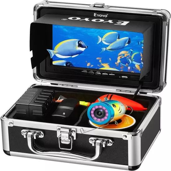 Eyoyo 50M Underwater Fishing Camera 7 inch LCD Monitor Fish Finder Ice Fishing