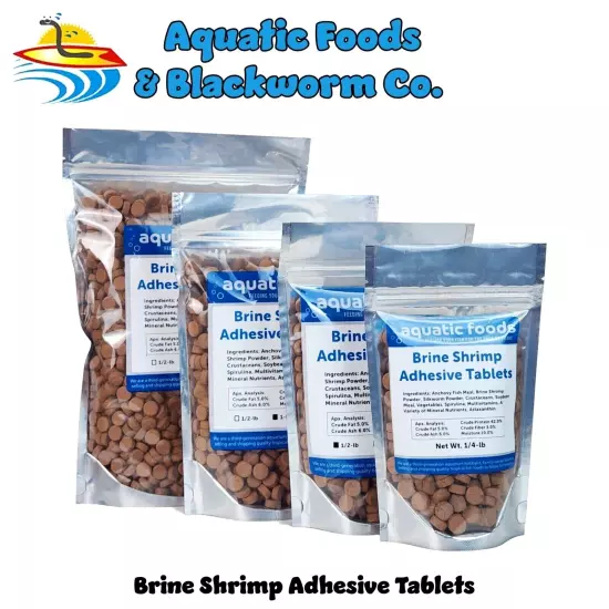 Brine Shrimp Adhesive Tablets for Oscars, Catfish, Cichlids, & All Fish. WL