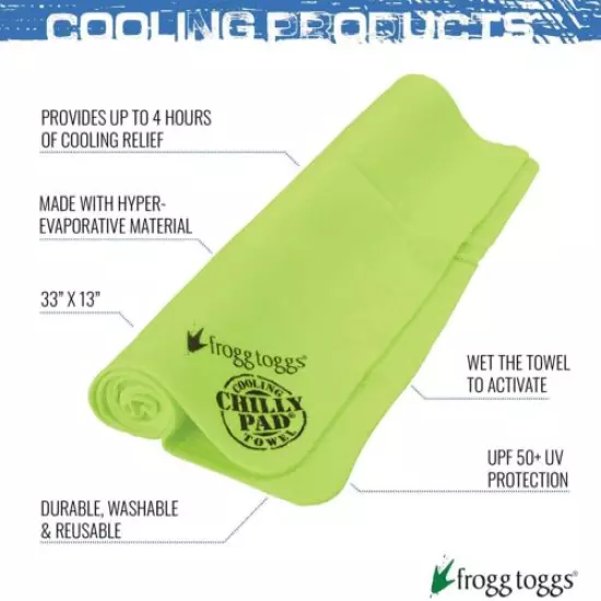 FROGG TOGGS Chilly Pad Cooling Towel, Size 33" x 13"