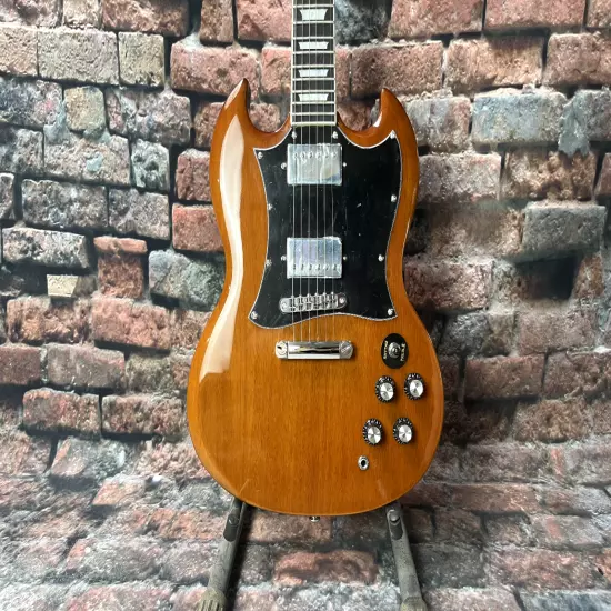 Customized brown SG electric guitar HH pickup chrome hardware factory outlet