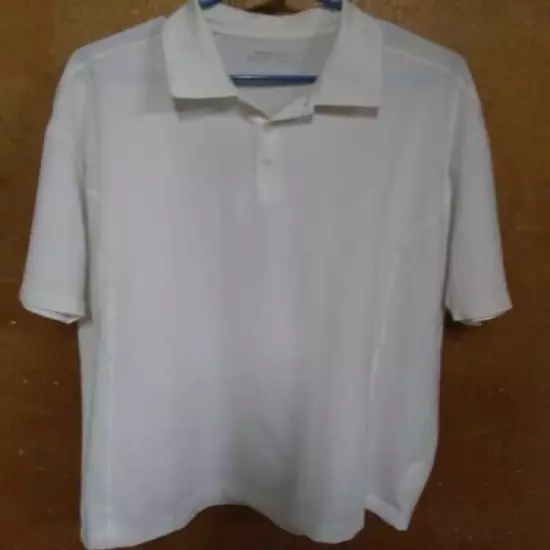 NIKE GOLF MEN'S SIZE XL FIT DRY TEXTURED WHITE GOLF POLO SHIRT