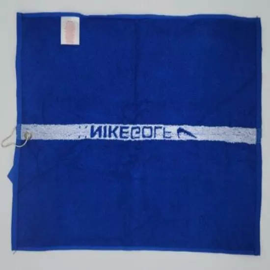 Nike Golf "NikeGolf" Caddy/Club Towel 100% Cotton Blue w/ Bag Hook Swoosh