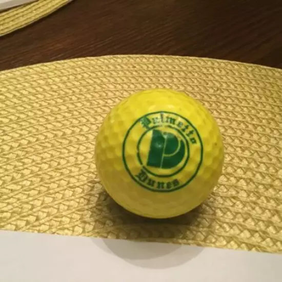 VINTAGE YELLOW AND GREEN PING EYE 2 GOLF BALL Rare PALMETTO DUNES Logo!