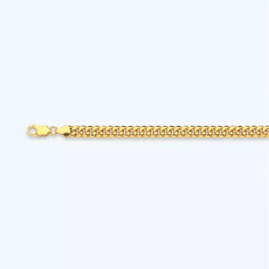 14k Yellow Gold 3mm -7.5mm Miami Cuban Chain Necklace Size 16"-30" Hollow