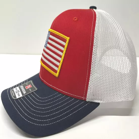 Richardson 112 American Flag 6 Panel Adjustable Snapback Trucker Mesh Hat