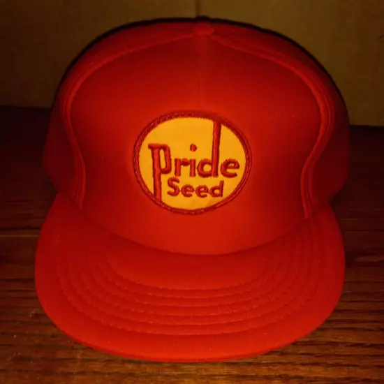 Vintage Pride Seed Trucker Farming Hat Cap Red Yellow Snapback Designer Award