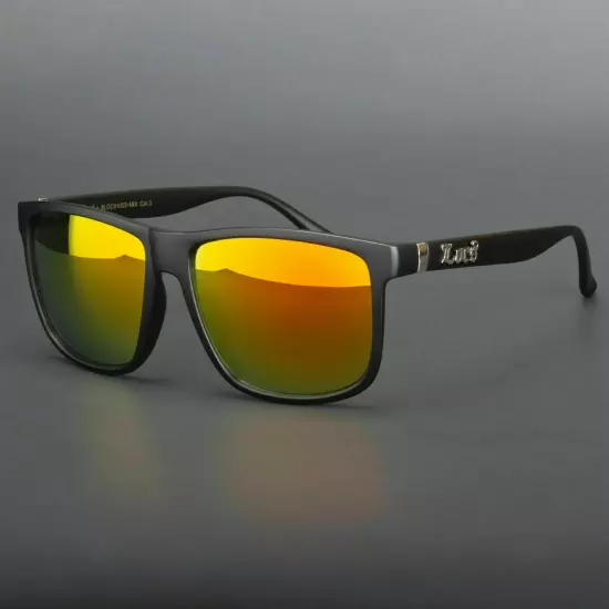 Locs Oversize Gangster Glasses Men Dark Lens Flat Top Large Black OG Sunglasses