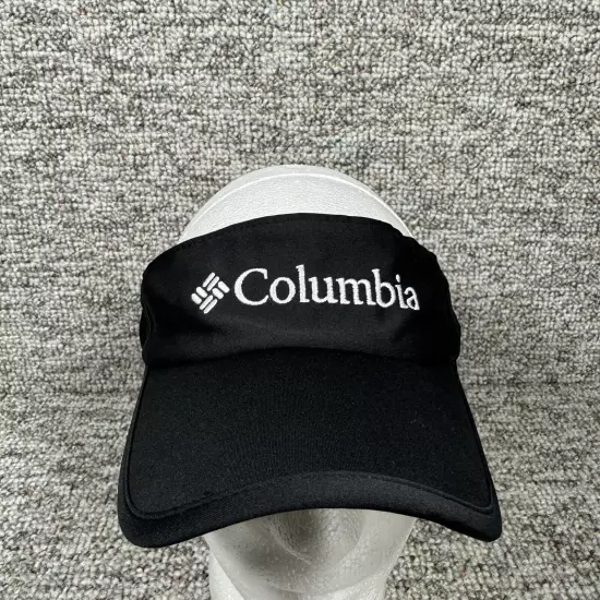 Columbia Visor Hat Cap Strap Back Black Fishing Fisherman Outdoors