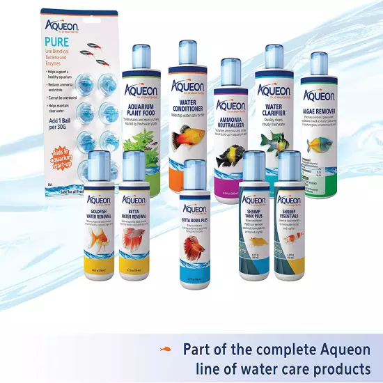 Aqueon Aquarium Fish Tank Water Conditioner Bottle, 16 Ounces