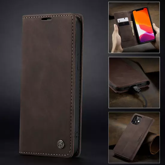 Flip Leather Wallet Case Shockproof For Apple iPhone XR 11 12 13 14 15 16 ProMax