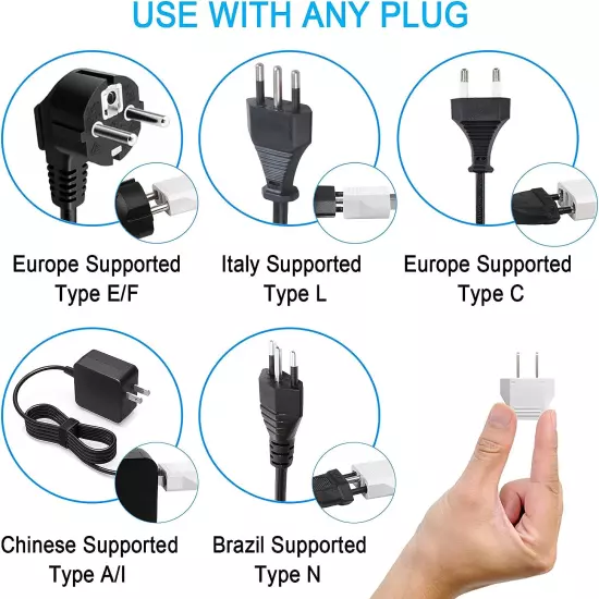 6 Pack European to US Plug Adapter, Plug Adapter European to American, EU to US