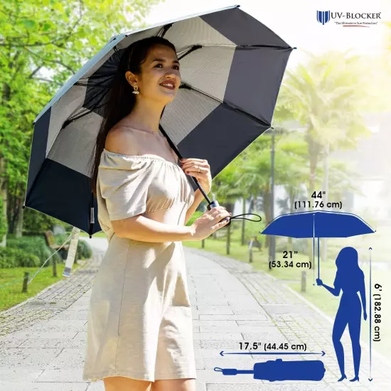 UV-Blocker UPF 50+ UV Protection Travel Sun Umbrella