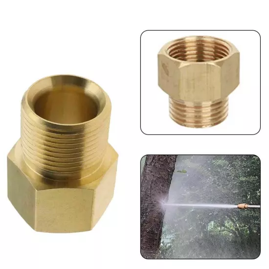 M22 22mm Female Thread to 14mm male Metric Adapter Pressure Washer Adapter Brass