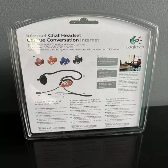 Logitech Internet Chat Headset Behind the Head Multicolored Computer NEW SEALED