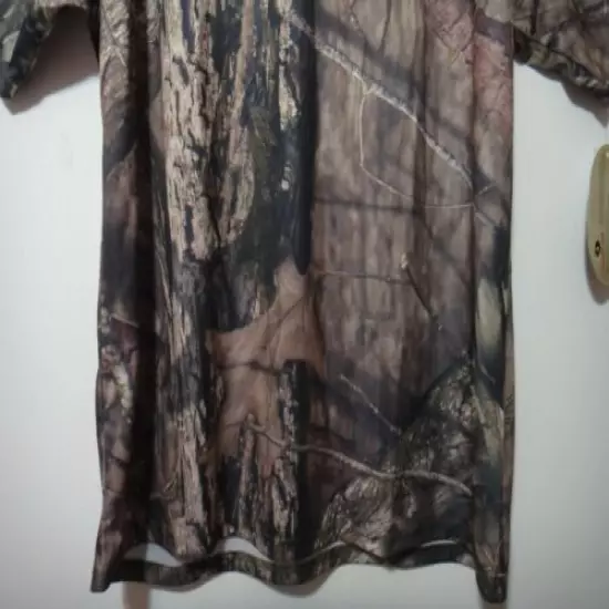  Mossy Oak Hunting Men Camo Short Sleeve Shirt Size XLG