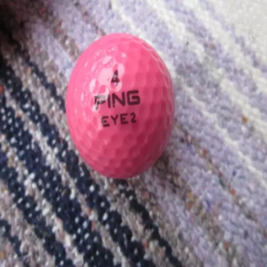 Nice! Vintage Ping Eye 2 #4 pink & white Golf Ball TwoTone Ping EUC