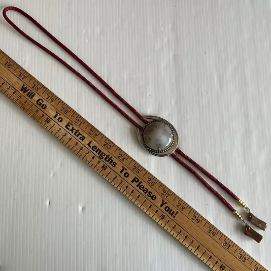 Vintage Horseshoe Stone Bolo Tie