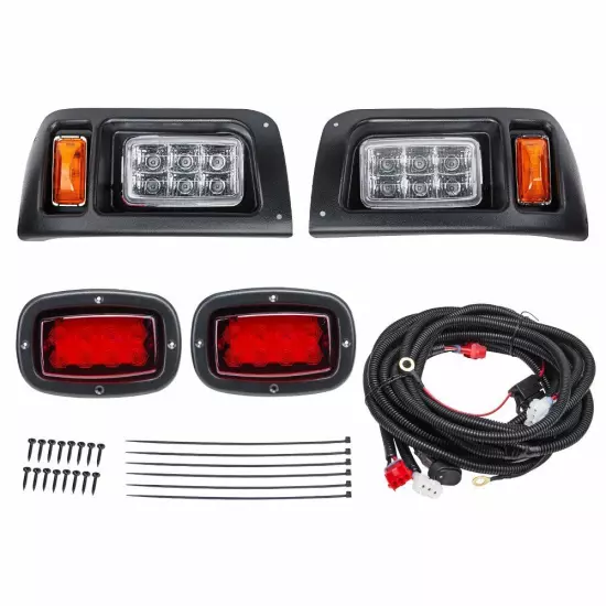 Golf Cart Street Legal LED Light Headlight & Taillight Kit for Club Car DS 1993+