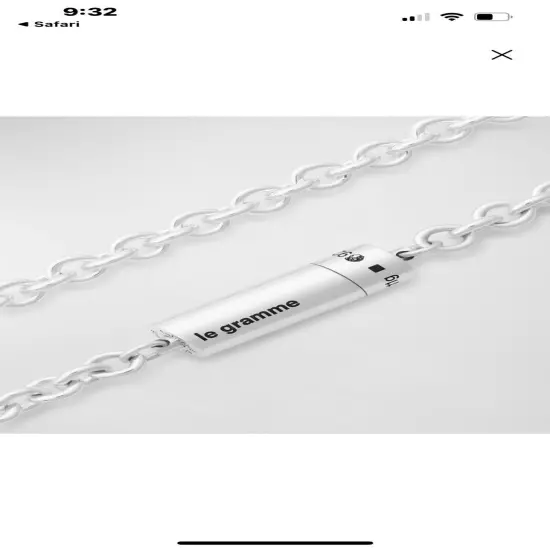 Men’s Le Gramme polished cable chain bracelet