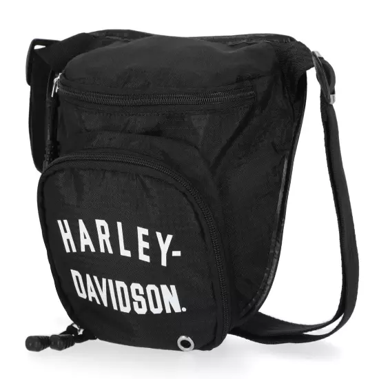 Harley-Davidson Women's Deluxe Nylon 'Fanny Pack' Adjustable Waistband - Black