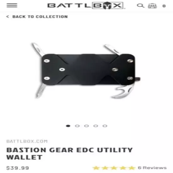 NEW Bastion Gear Aluminum EDC Credit Card Multi-Tool Utility Wallet MSRP $40