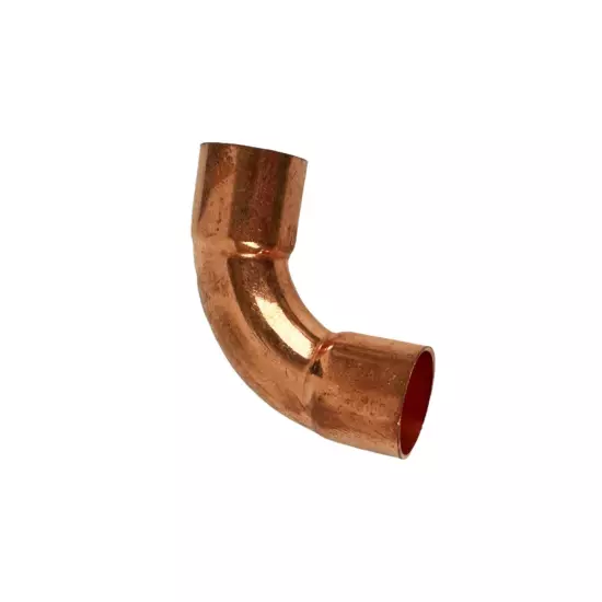 1/2" C x C 90° Degree Long Radius Copper Pipe Reducing Elbow Fitting